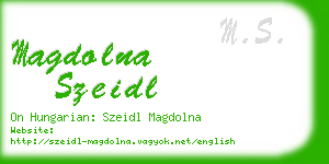 magdolna szeidl business card